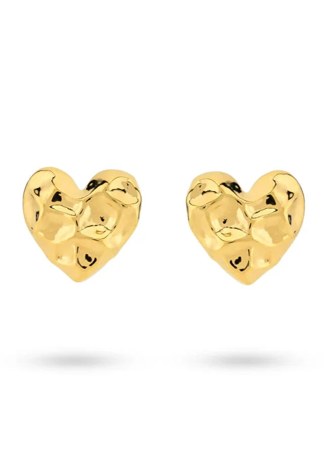 Heartshaped earstud with structure