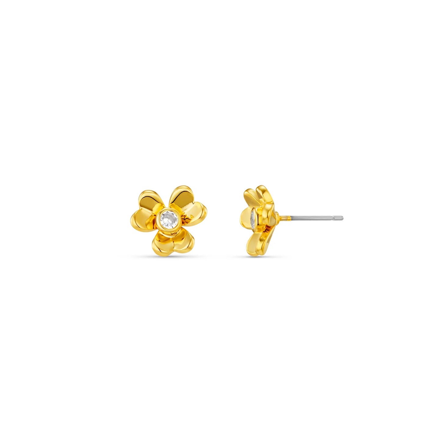 Orelia Floral Clover Stud Earrings