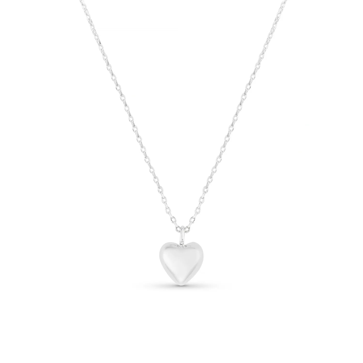 Domed Heart Charm Short Necklace