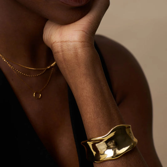 Statement Organic Molten Metal Cuff