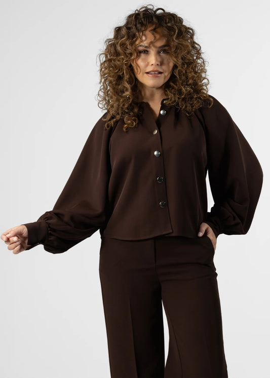 Label Dot Amanda blousejasje | Bruin