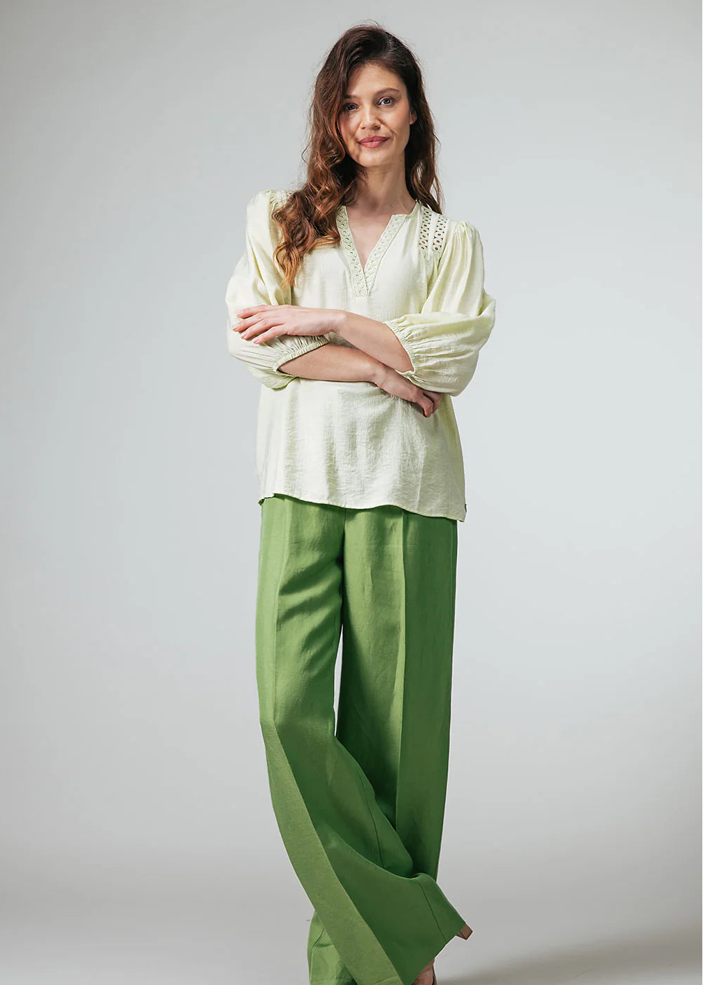 Label Dot blouse Addo | Groen