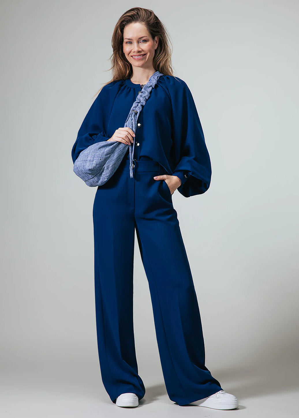 Label Dot. Zaza handbag jeans | Blauw multi 