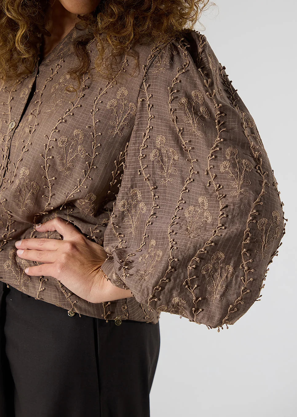 Label Dot Adelien blouse | Bruin