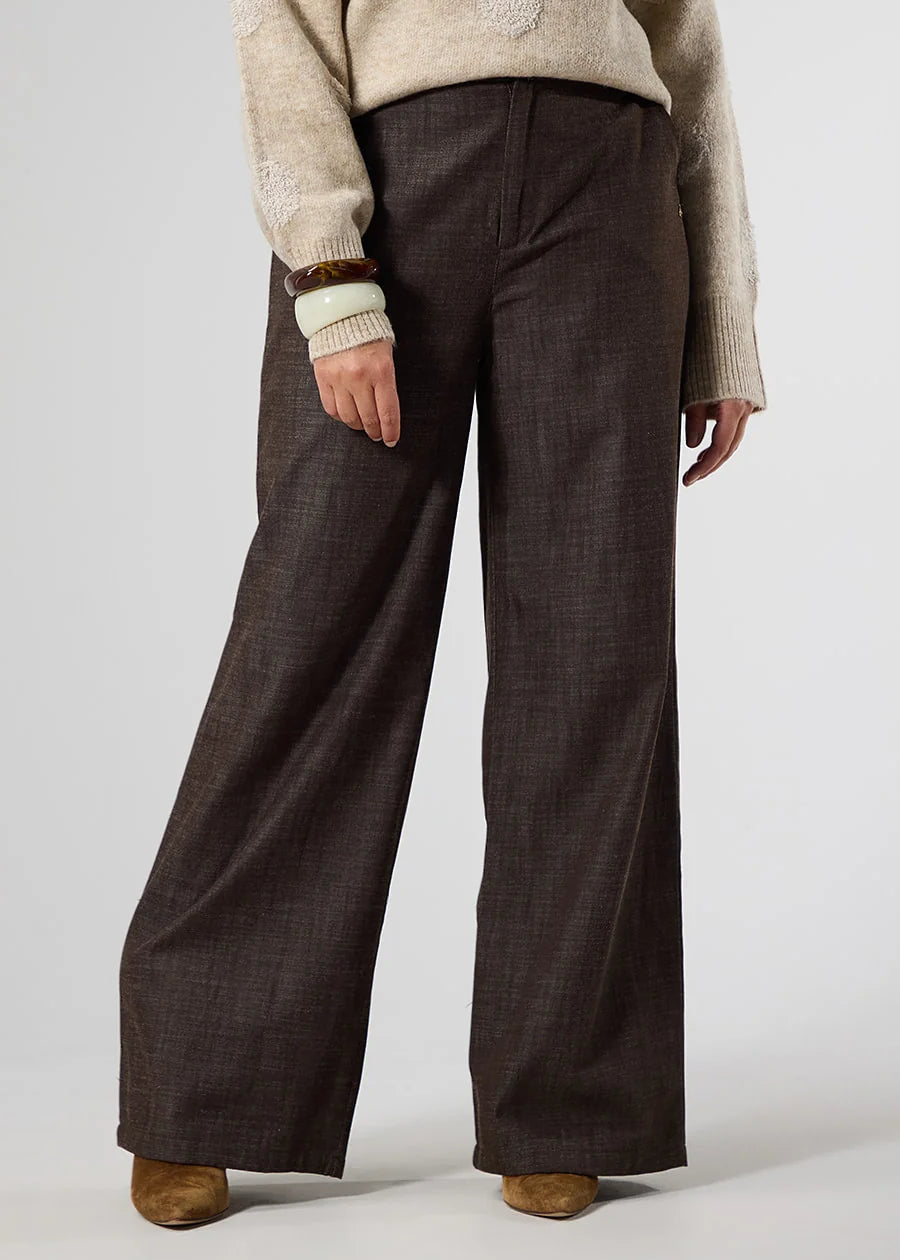 Label Dot broek Rowen | Bruin