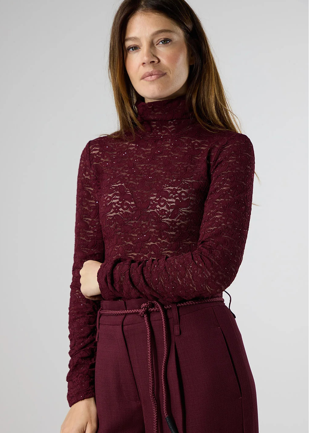 Label Dot top Milaine | Burgundy