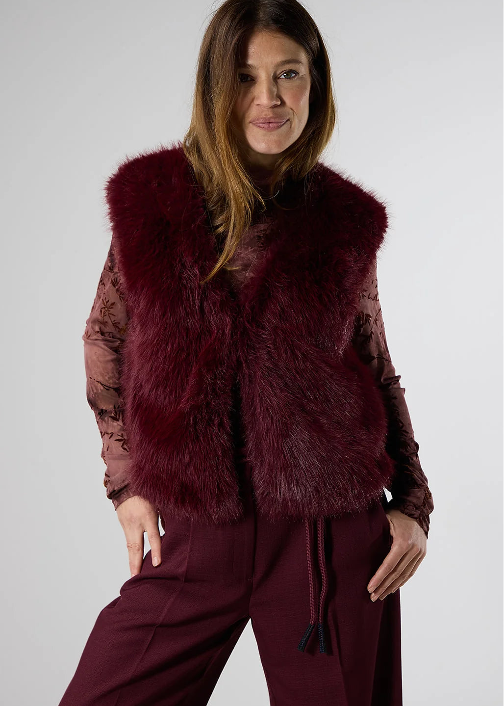 Label Dot gilet Lilian | Burgundy