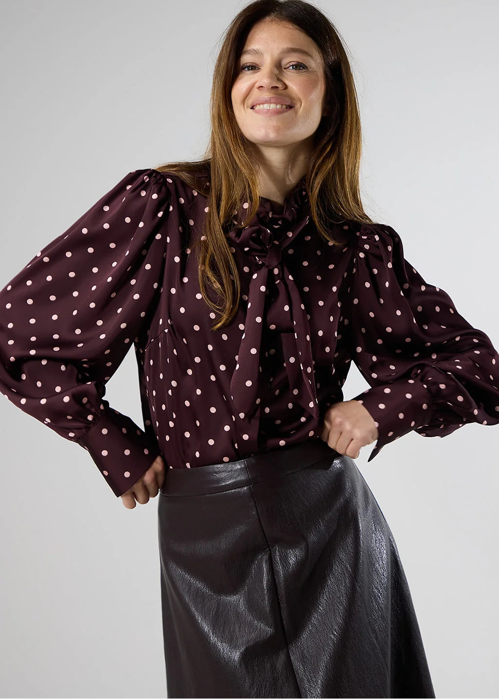 Label Dot blouse Amai | Bordeaux multi