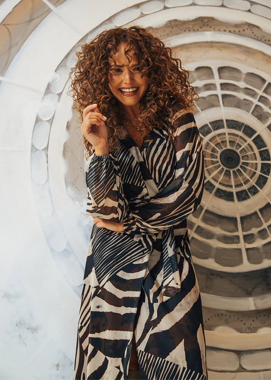 Label Dot Sophia Jurk | Bruin multi