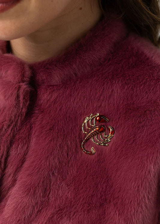 Label Dot Broche Schorpioen Accessoires | Rood