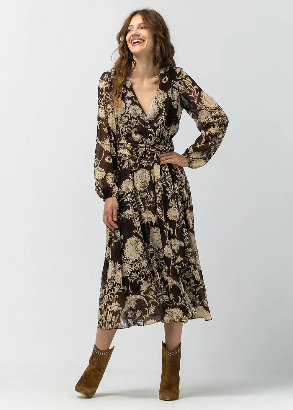 Label Dot Sonja Jurk | Bruin multi