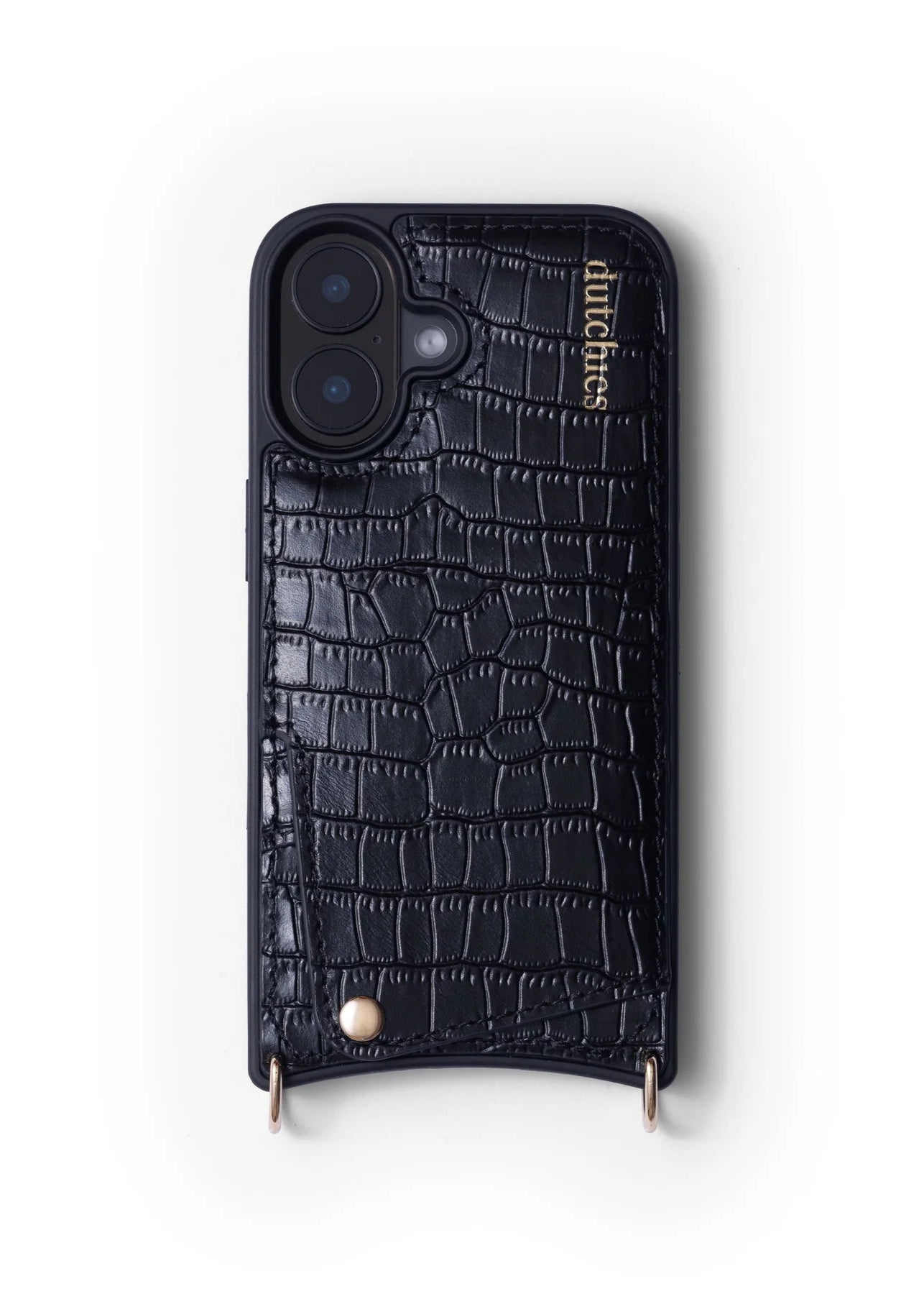 Dutchies Hoesje | Noir | Goud Iphone/Samsung