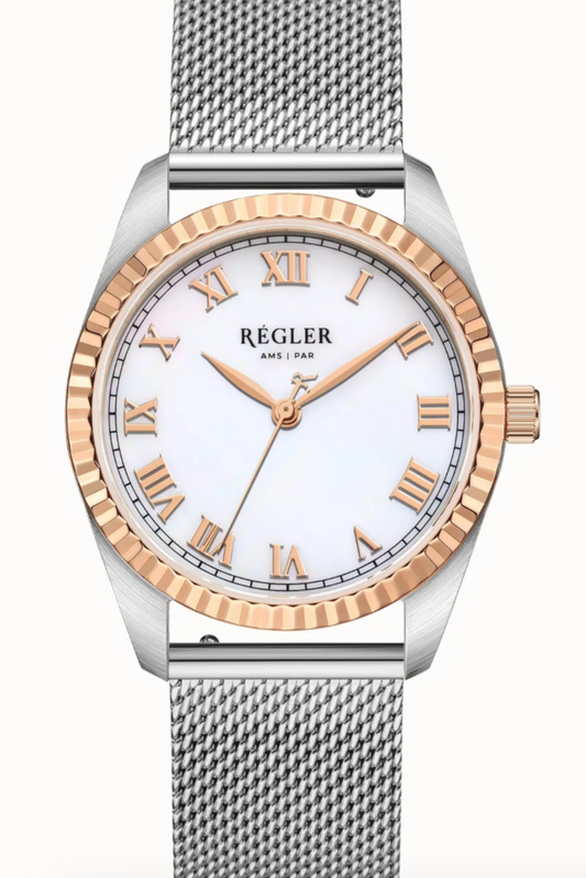 Régler Infinité  Mesh Zilver/Rosé Goud-Parelmoer