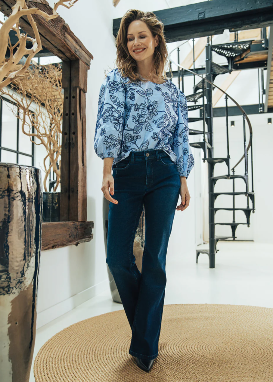 Label Dot Aimee Blouse | Blauw licht