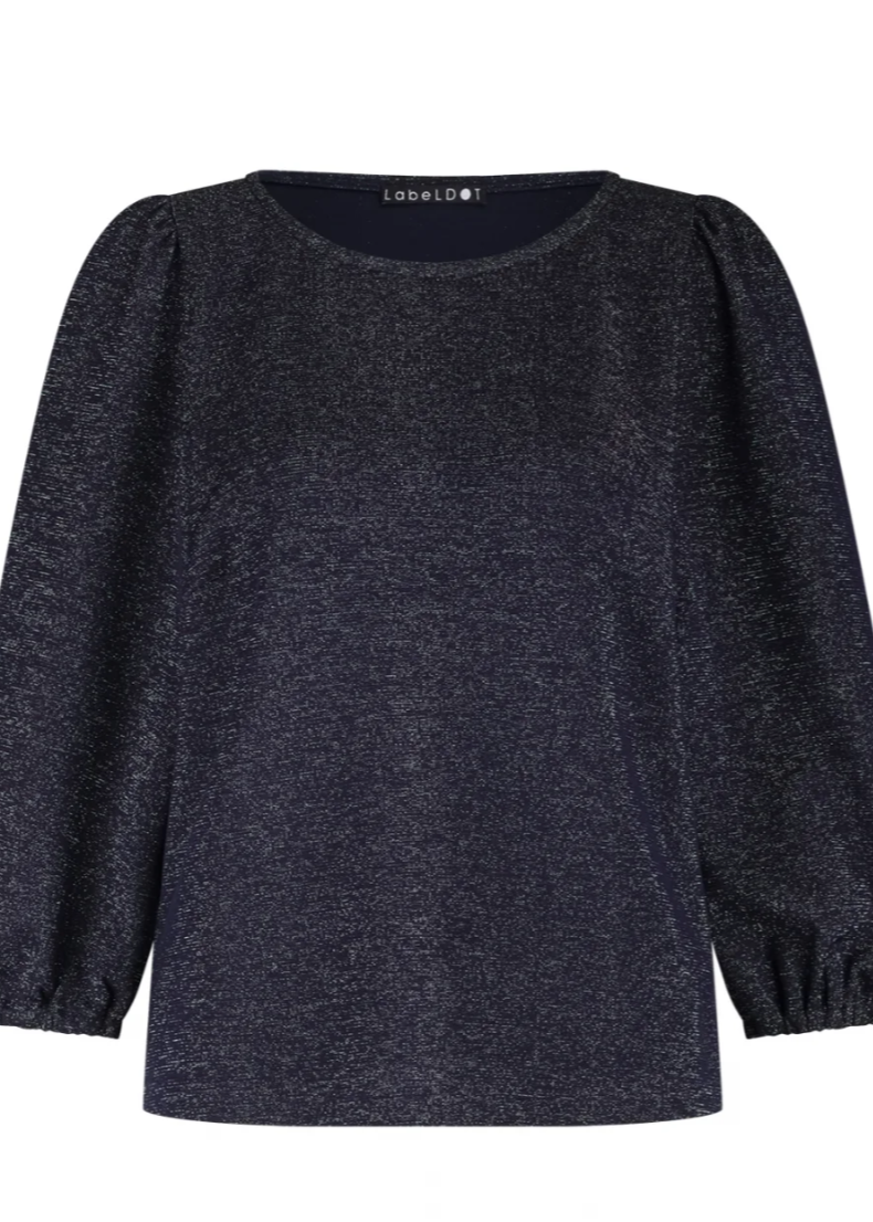 Label Dot Malou Top | Donker blauw