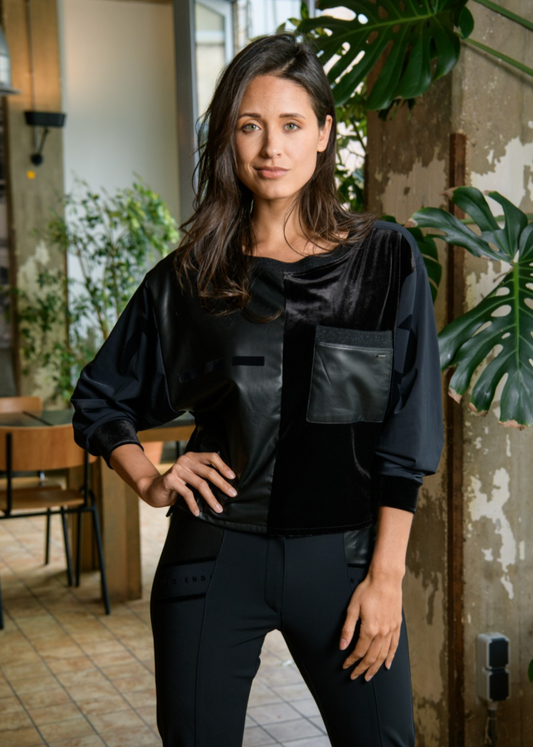 Zip73 Sweater Black Velvet