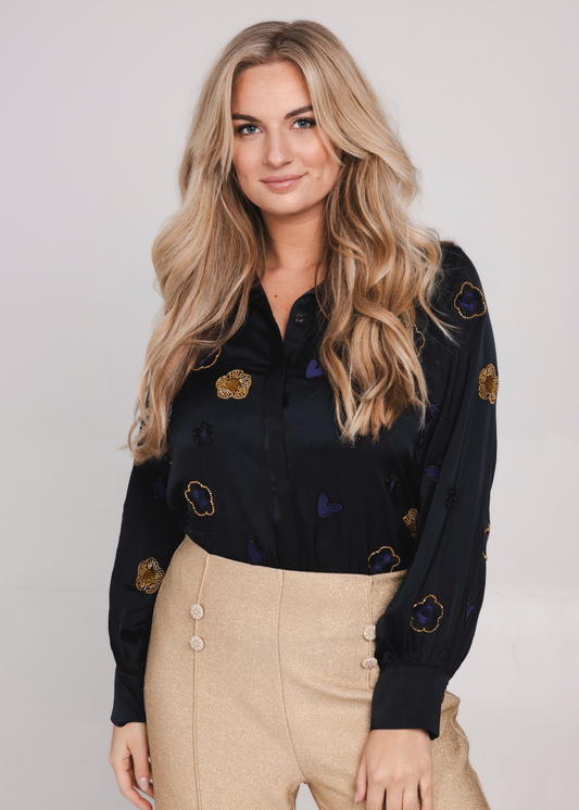 Accentil Laurine Blouse - Black