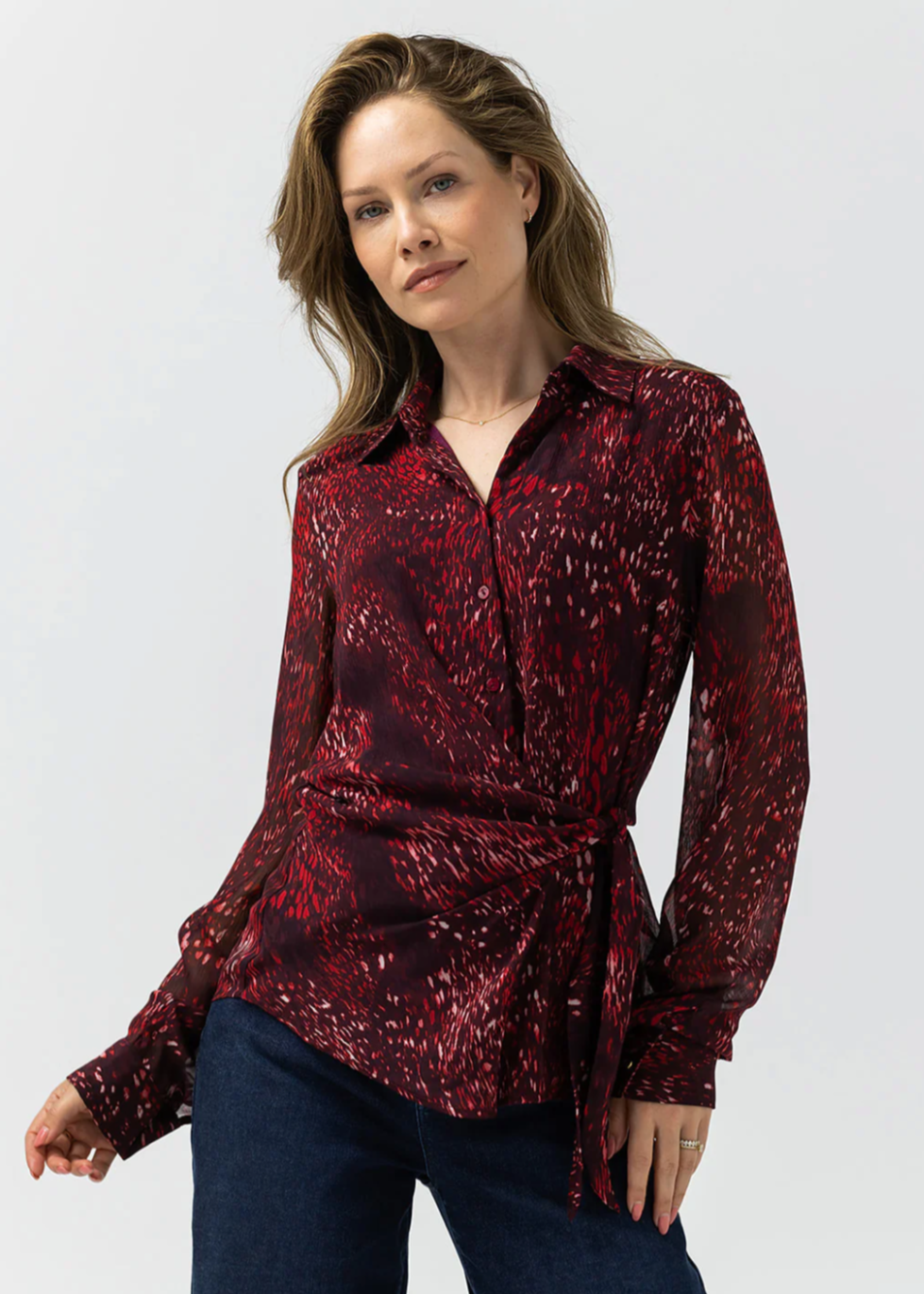 Label Dot Adele Blouse | Bordeaux