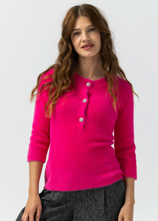 Label Dot Nanna Trui | Fuchsia