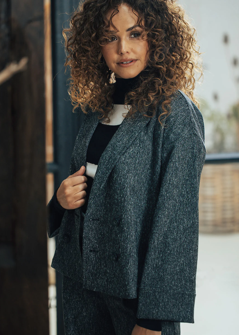 Label Dot Desiree Blazer | Zwart multi