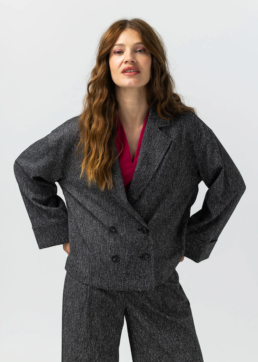 Label Dot Desiree Blazer | Zwart multi
