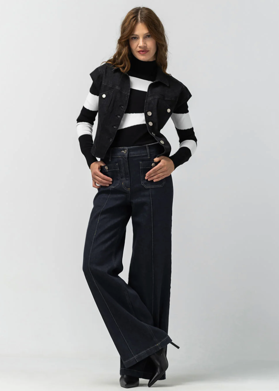 Label Dot Iva gilet | Zwart