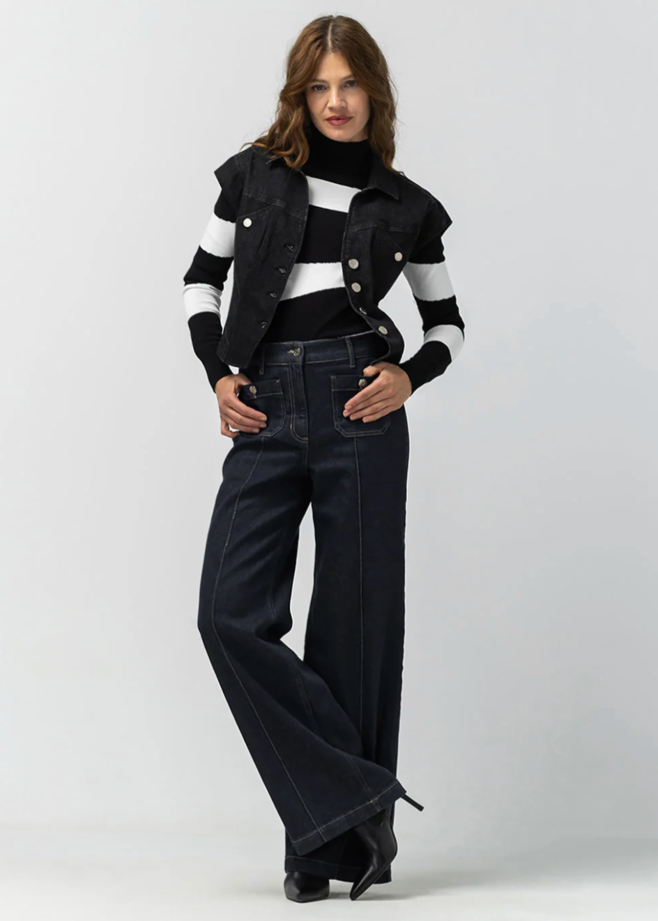 Label Dot Rido jeans | Zwart