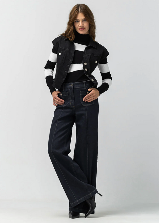 Label Dot Rido jeans | Zwart