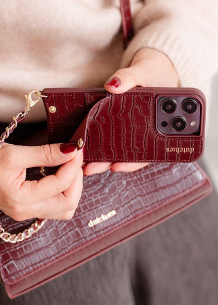 Dutchies hoesje Iphone/Samsung | Burgundy/Black