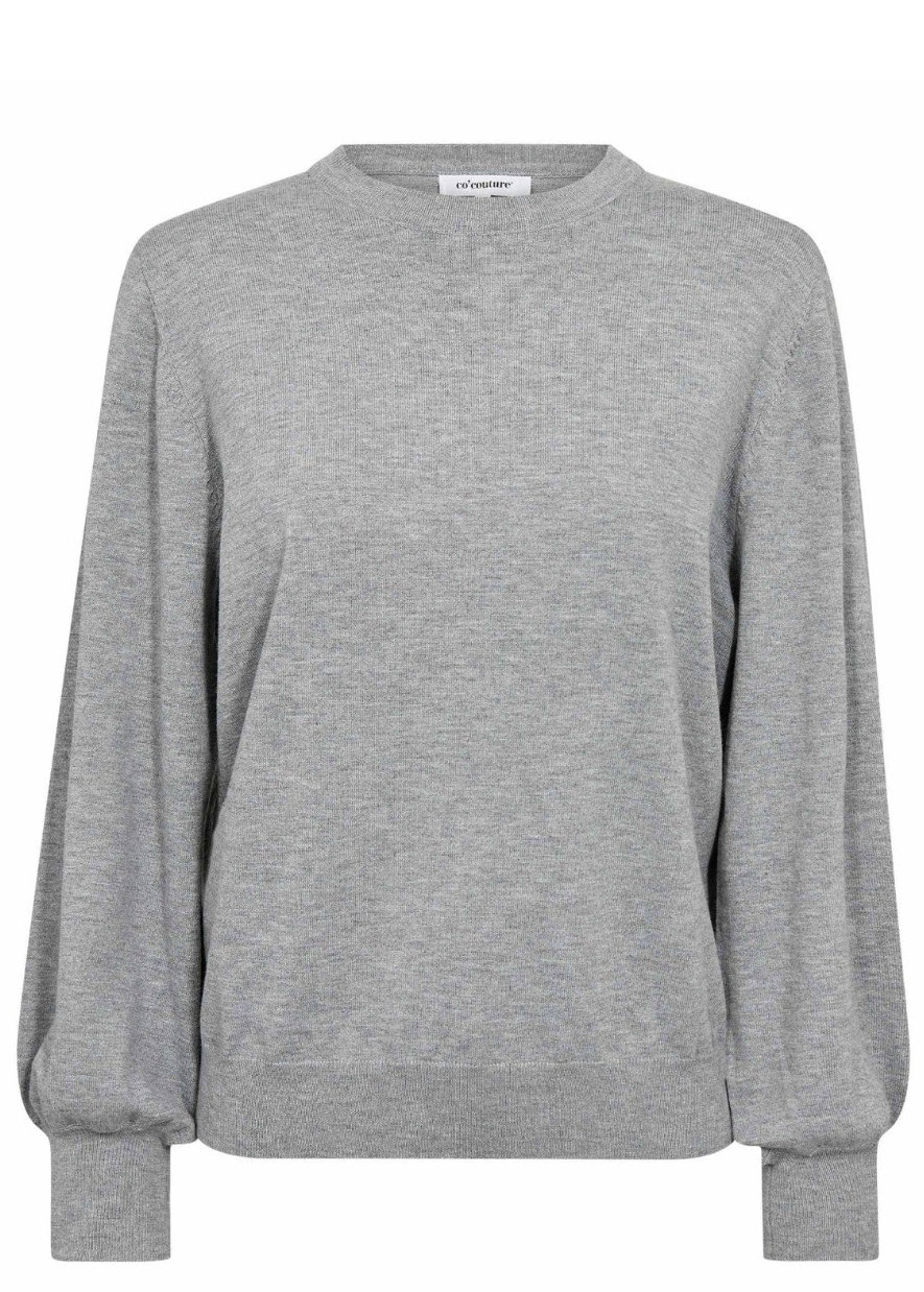 Co'couture CoryCC O-Knit - Grey Melange