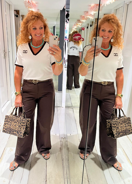 Co'Couture MariaCC LL Pant mocca 253-31581