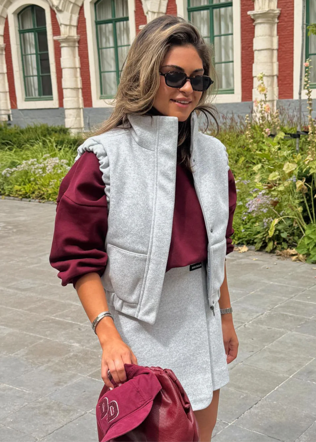 Dou Doun GALAXY DELUXE - cropped bodywarmer - Grey