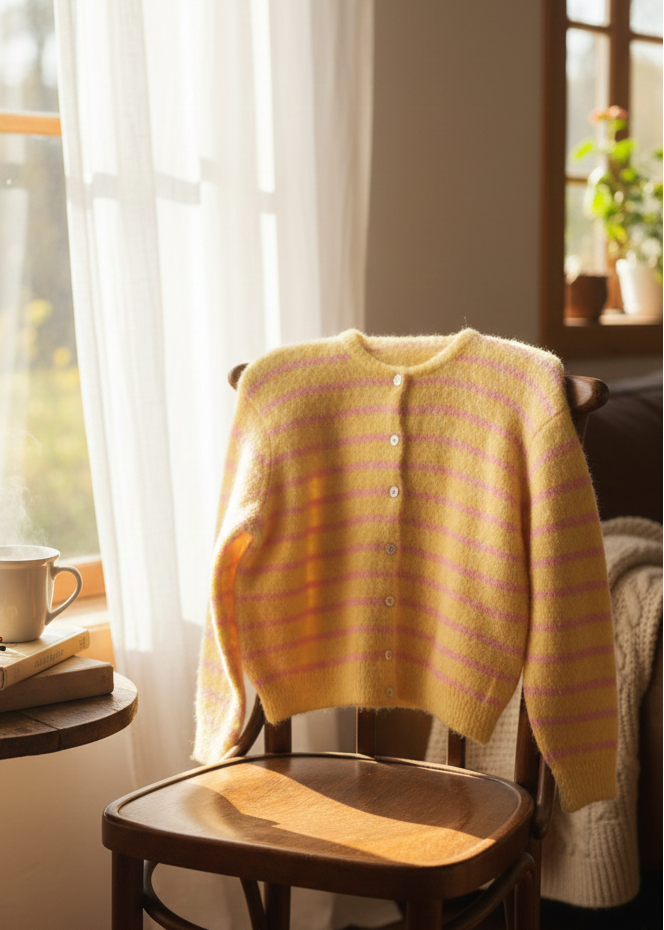 Turquoise vest streep