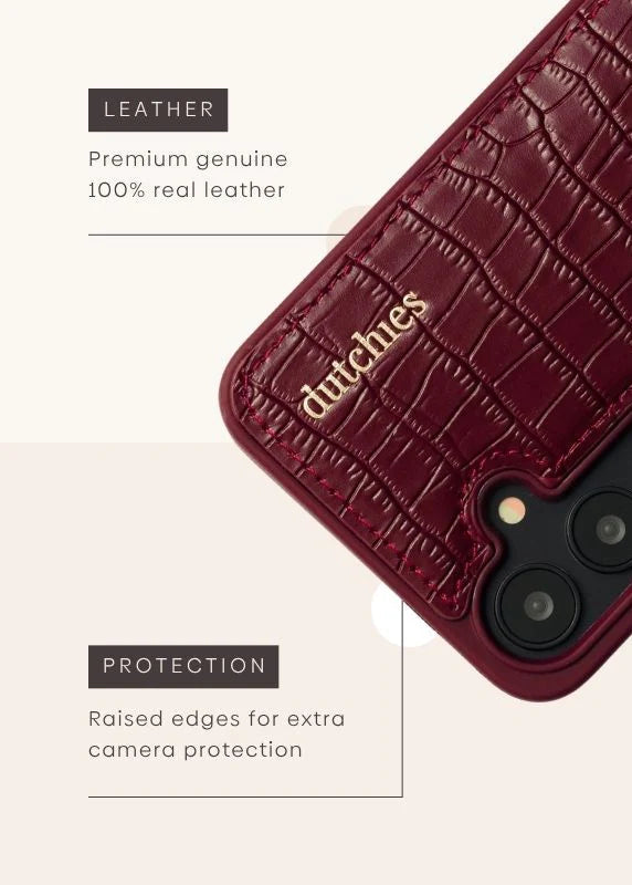 Dutchies hoesje Iphone/Samsung | Burgundy/Black