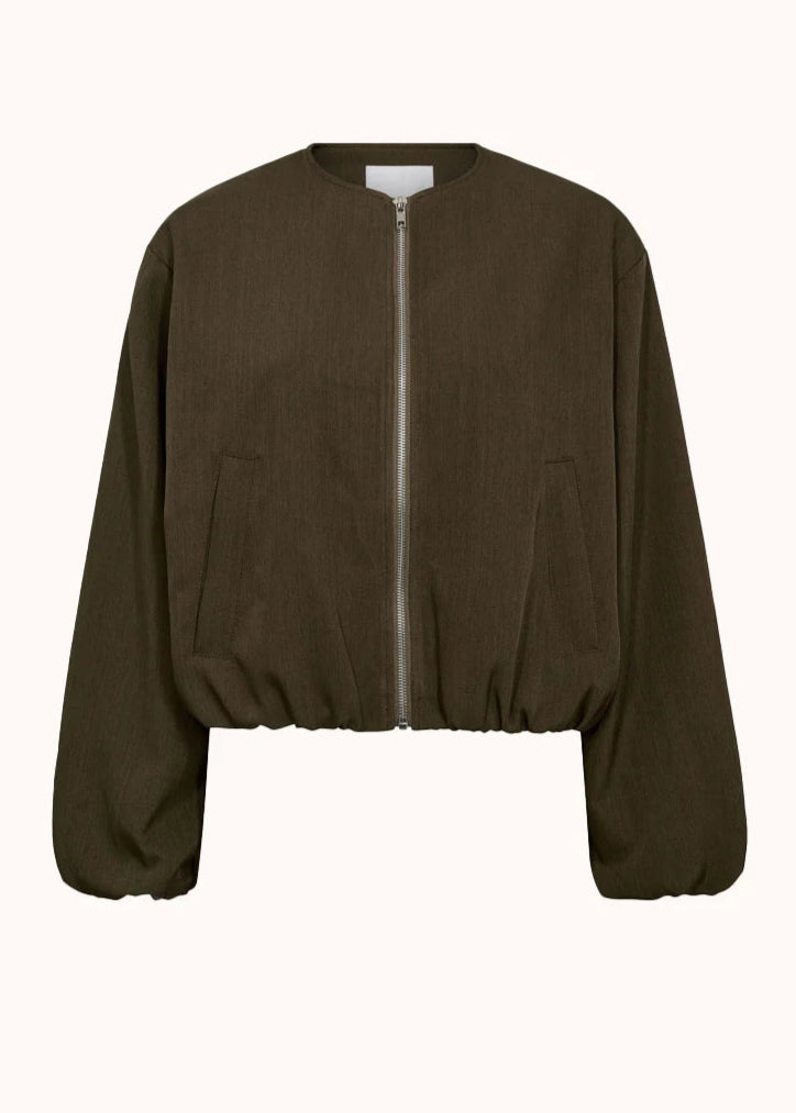 Co Couture LunaCC Balloon Zip Jacket military olive