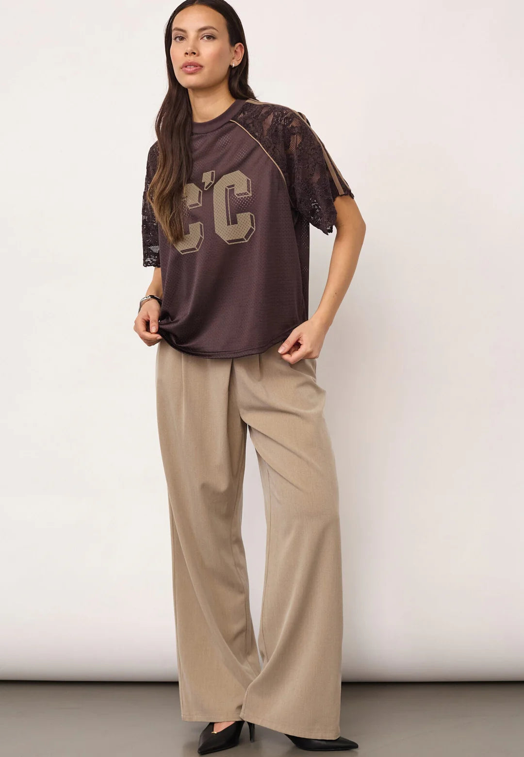 Co´Couture Treycc Logo Lace Tee