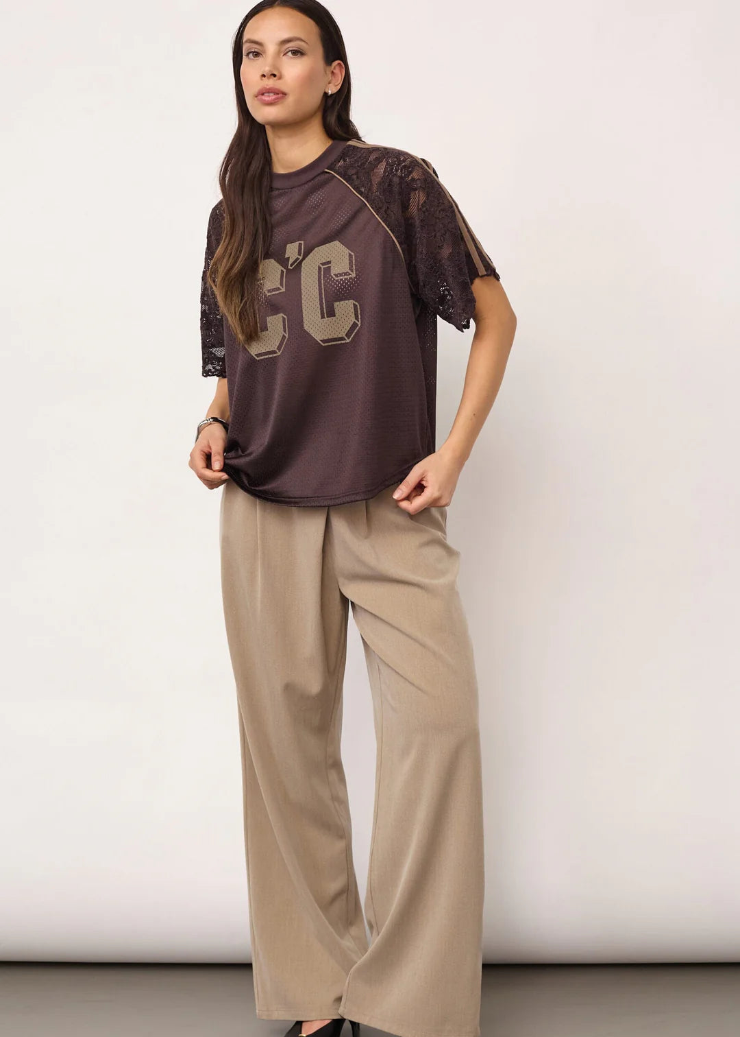 Co´Couture Treycc Logo Lace Tee