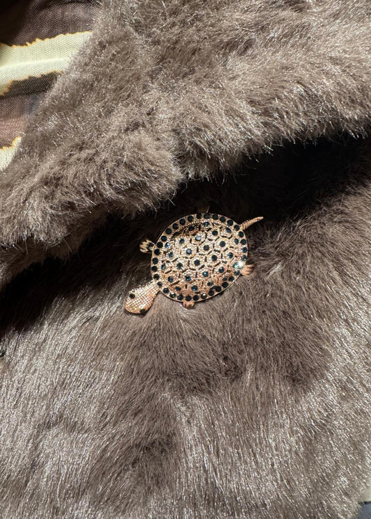 Label Dot Broche Schildpad Accessoire | Roze