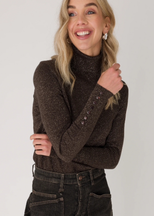 Emotions Pullover Roll.Neck IS Lurex Choco