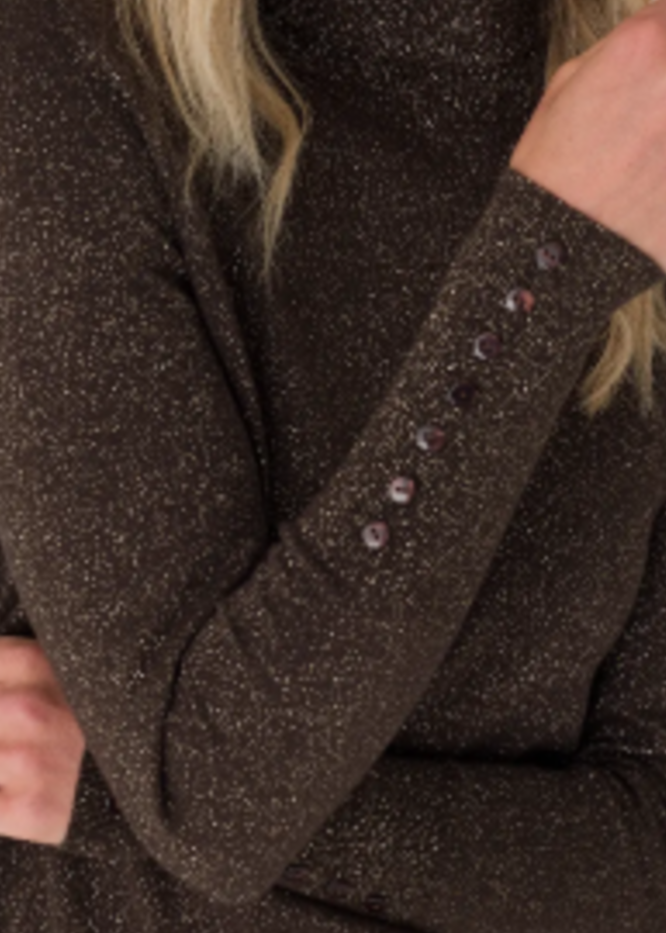 Emotions Pullover Roll.Neck IS Lurex Choco