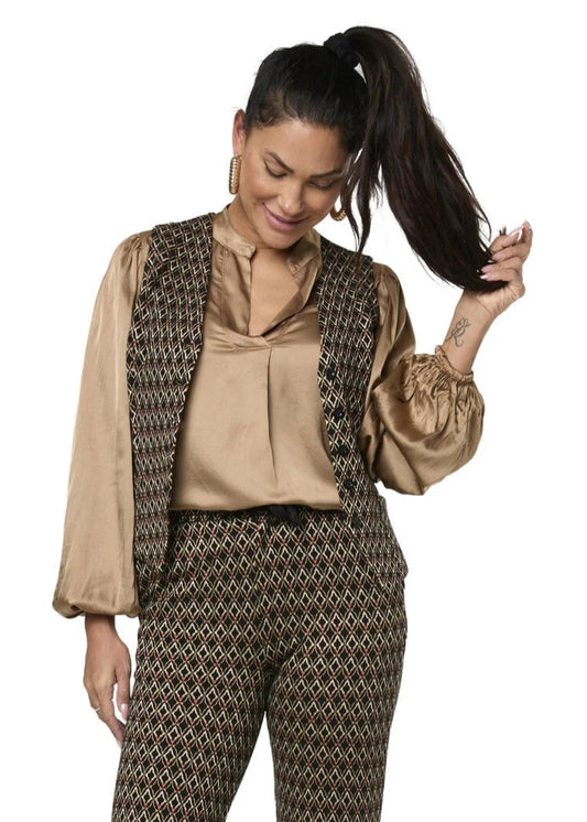 Tessa Koops JADE SATIN GOLD TOP