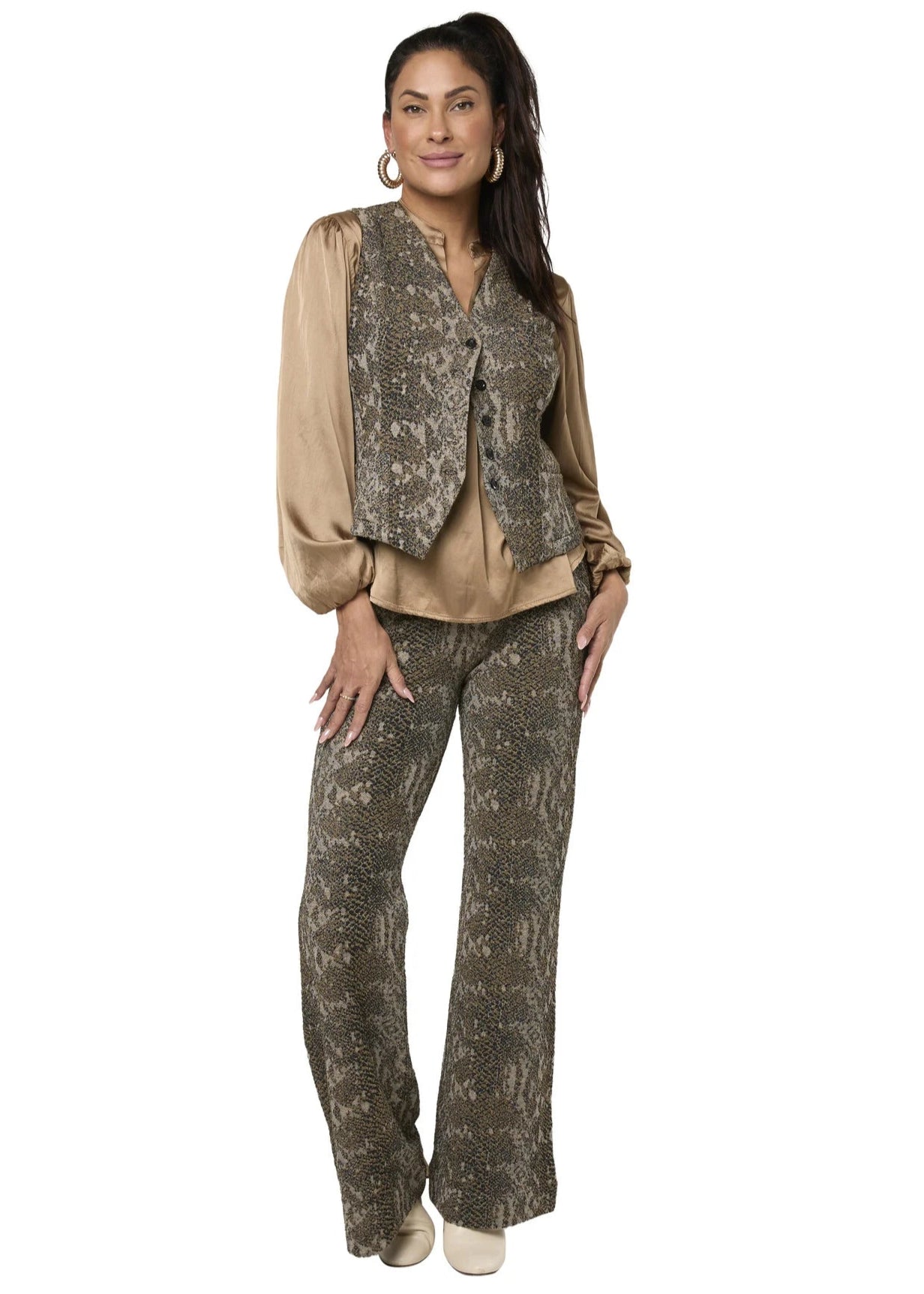 Tessa Koops JADE SATIN GOLD TOP