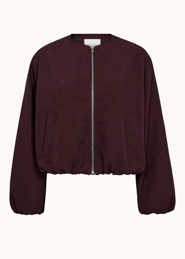 Co'Couture LunaCC Balloon Zip Jacket winered