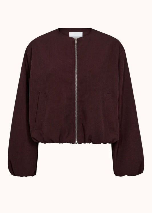 Co'Couture LunaCC Balloon Zip Jacket winered