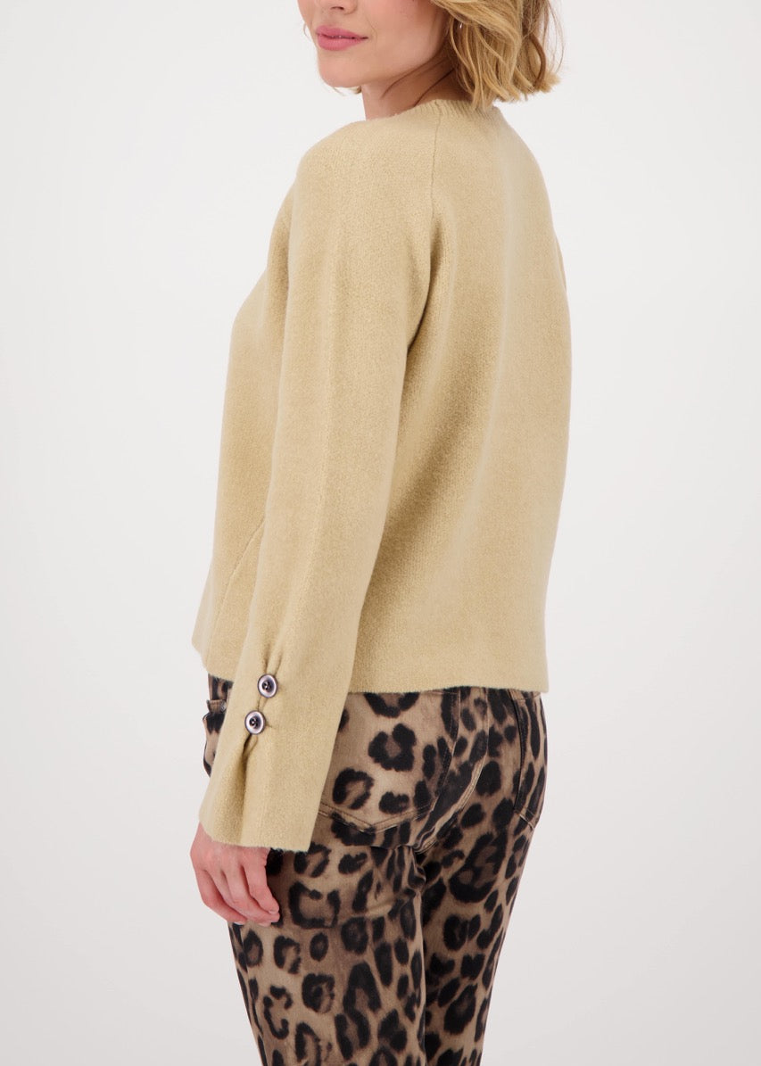 Monari Langarm-Pullover mit Knopfdetail, 1/1 Arm