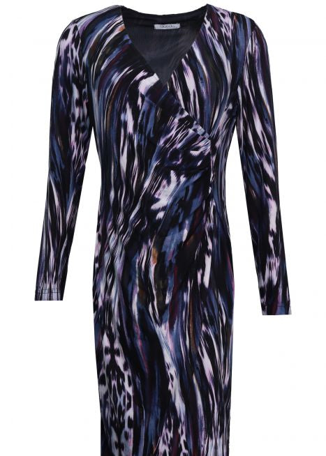 Batida overslag jurk met all-over print
