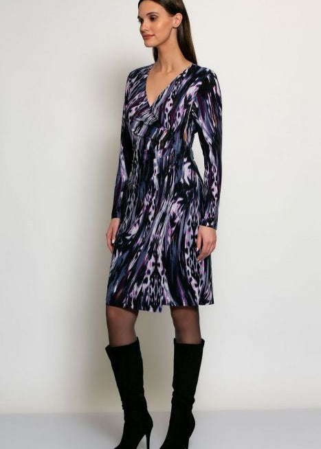 Batida overslag jurk met all-over print