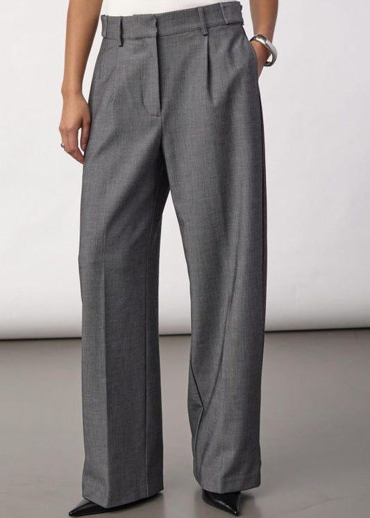CoCouture JackyCC PLeat Pant Mid Grey