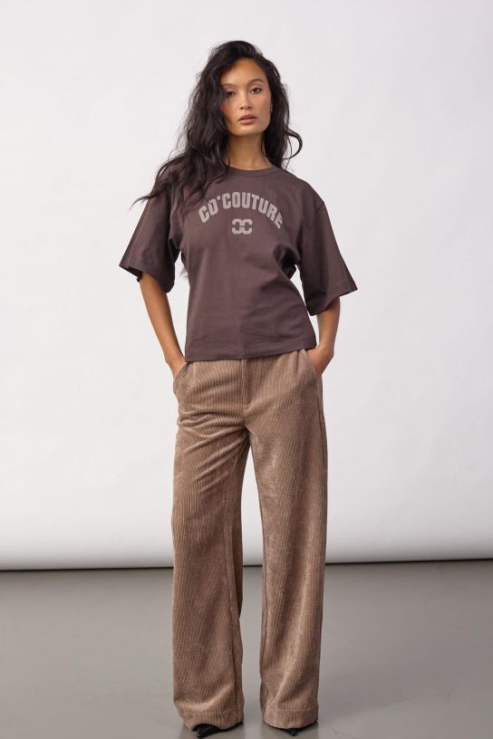 Co'Couture ZengaCC Tee O-Neck Dark Brown