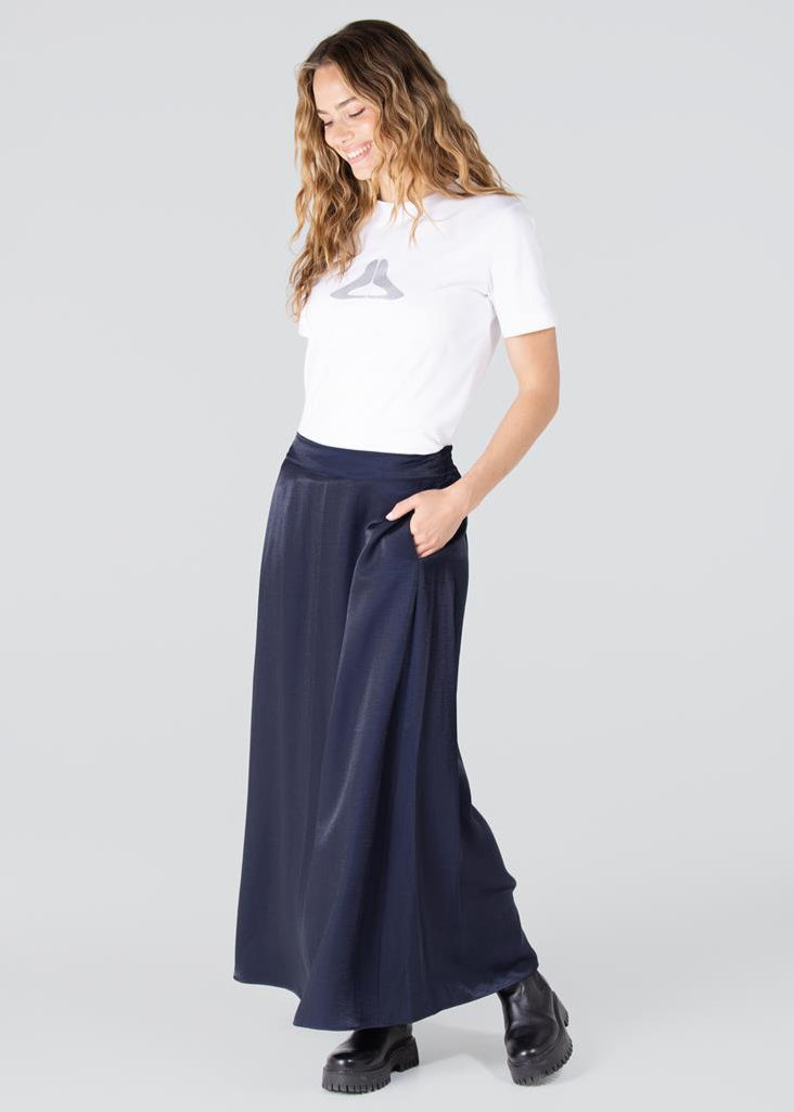 Jansen Amsterdam Dahlia glanzende rok | Donkerblauw